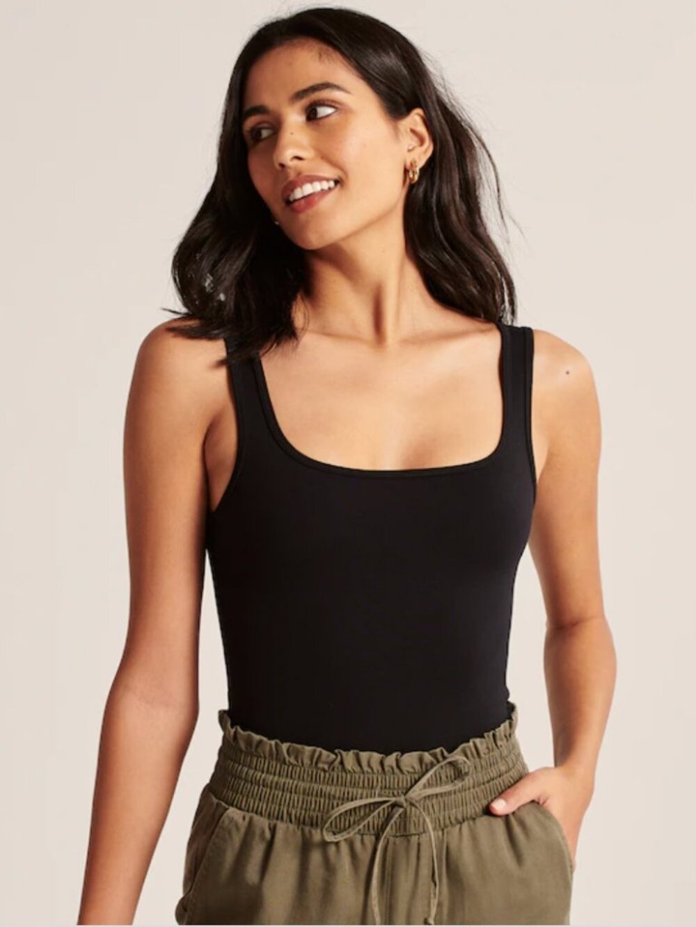 Abercrombie Seamless Tank Bodysuit Black XS